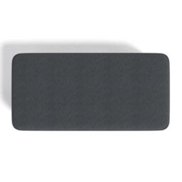 Darphe Modern Dark Grey Linen Footstool With Pine Wood Legs Upholstered Ottoman Bench - thumbnail 3