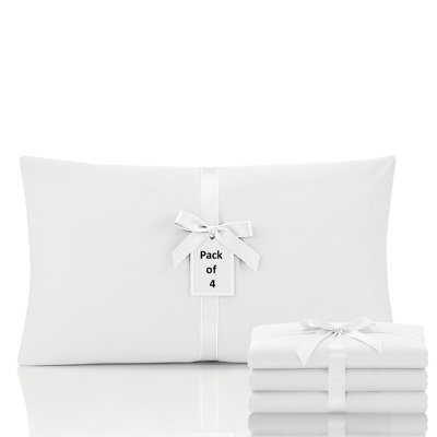 Moonlight Bedding Pillowcase Pack Of 4-Envelope Closure Super Soft Brushed Microfiber House Wife Pillow Cover,(White,50X75 Cm) - image 1