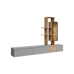 Arte Leo Entertainment Unit Arctic Grey Oak Cremona With Led For Tvs Up To 70In - thumbnail 2