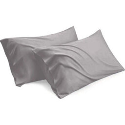 Ameha Grey 100% Microfiber Pillow Cases Soft Standard Pillowcase Envelope Closure Breathable Pillow Cover 2 Pair(50X75 Cm) - thumbnail 4