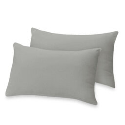 Ameha Grey 100% Microfiber Pillow Cases Soft Standard Pillowcase Envelope Closure Breathable Pillow Cover 2 Pair(50X75 Cm) - thumbnail 5