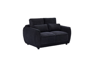 UK Leisure World Two Twin Dark Grey Charcoal Fabric Sofa Sofa Set Suites Settee 2 Seater Soft Sofa - image 1