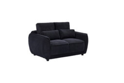 UK Leisure World Two Twin Dark Grey Charcoal Fabric Sofa Sofa Set Suites Settee 2 Seater Soft Sofa - thumbnail 1