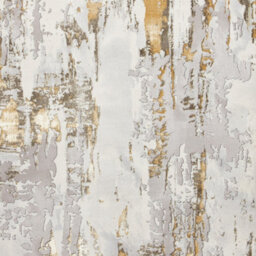 Grey Gold Abstract Modern Easy To Clean Polypropylene Rug For Living Room Bedroom And Dining Room-120Cm X 170Cm - thumbnail 3
