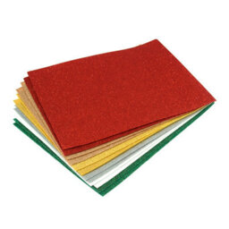Trimits Glitter Acrylic Felt - 30X23Cm, Assorted Christmas Colours, 12 Pieces, Ideal For Festive Crafts & Decorations - thumbnail 2