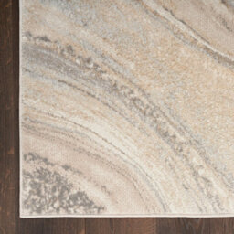 Cream Grey Abstract Modern Living Room Bedroom & Dining Room Rug-66 X 229Cmcm (Runner) - thumbnail 5