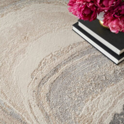 Cream Grey Abstract Modern Living Room Bedroom & Dining Room Rug-66 X 229Cmcm (Runner) - thumbnail 4