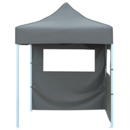 Walplus Professional Folding Party Tent Garden Gazebo Canopy With 2 Sidewalls 2X2 M Steel Anthracite - thumbnail 2