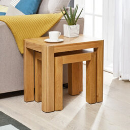 The Furniture Market Soho Oak Nest Of 2 Side Table Set - thumbnail 3
