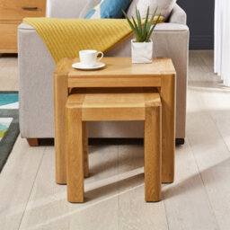 The Furniture Market Soho Oak Nest Of 2 Side Table Set - thumbnail 6