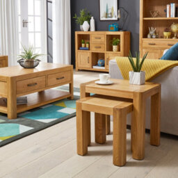 The Furniture Market Soho Oak Nest Of 2 Side Table Set - thumbnail 7