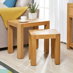 The Furniture Market Soho Oak Nest Of 2 Side Table Set - thumbnail 4