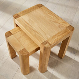 The Furniture Market Soho Oak Nest Of 2 Side Table Set - thumbnail 8