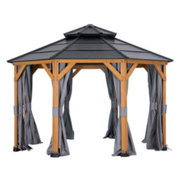 Sunjoy Curtain For Wooden Gazebo -395Cm X 395Cm, Suitable For A102007903 - thumbnail 2