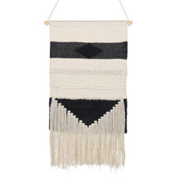 Beliani Fabric Wall Hanging Daska Cotton 107 Cm Beige - thumbnail 1