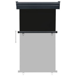 Walplus Balcony Side Awning Garden Sun Shade Canopy Gazebo For Back Door, Porch, Patio 105X250 Cm Black - thumbnail 7