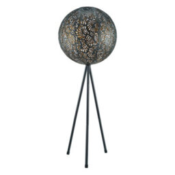 Leaf Effect Solar Powered Sphere Light - 80 X 29Cm Warm Led Glow Globe Garden Lighting - Outdoor Patio Pathway Balcony Decor - thumbnail 2
