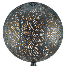 Leaf Effect Solar Powered Sphere Light - 80 X 29Cm Warm Led Glow Globe Garden Lighting - Outdoor Patio Pathway Balcony Decor - thumbnail 5