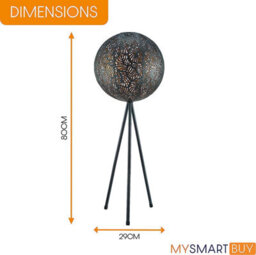 Leaf Effect Solar Powered Sphere Light - 80 X 29Cm Warm Led Glow Globe Garden Lighting - Outdoor Patio Pathway Balcony Decor - thumbnail 3