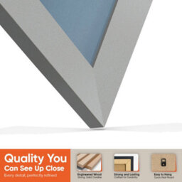 "AK Frames 25X17"" Silver Modern Vinyl Record Frame With Pompadour Mount For 12 Inch Lp Cover & Disc - Overlapped Design" - thumbnail 3
