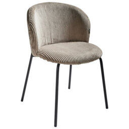 Beliani Set Of 2 Dining Chairs Miles Corduroy Taupe - thumbnail 5