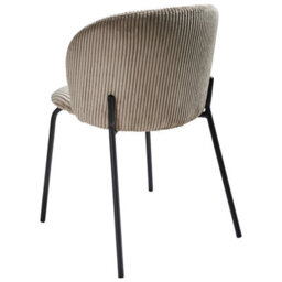 Beliani Set Of 2 Dining Chairs Miles Corduroy Taupe - thumbnail 7