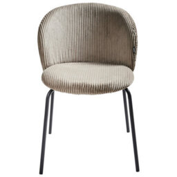 Beliani Set Of 2 Dining Chairs Miles Corduroy Taupe - thumbnail 6