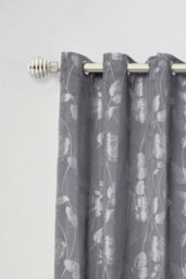 Unknown 16-19mm Geneva Extendable Eyelet Metal Curtain Pole Set Brushed Silver 120-210Cm - thumbnail 2