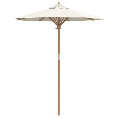 Berkfield Modern Garden Parasol Cream White 180 X 180 X 230 Cm Bamboo - image 1