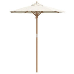 Berkfield Modern Garden Parasol Cream White 180 X 180 X 230 Cm Bamboo - thumbnail 1