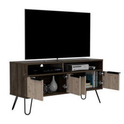 Core Products Nevada Wide Screen Tv Unit With 4 Doors - Smoked Oak, H60.6Cm X W123.5Cm X D38.6Cm - thumbnail 6