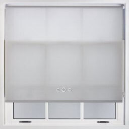 Furnished Roller Blind With Triple Chrome Round Eyelet And Metal Fittings - Grey Daylight Shade (W)180Cm X (L)165Cm - thumbnail 1