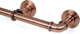 Lister Cartwright 25mm Antique Copper Industrial Pipe Eyelet Fixed Curtain Pole Heavy Duty Metal Curtain Rod(120 Cm) - thumbnail 3