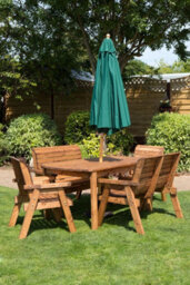 Charles Taylor 2 Seater Wooden Garden Bistro Dining Table & Chairs Green - thumbnail 6