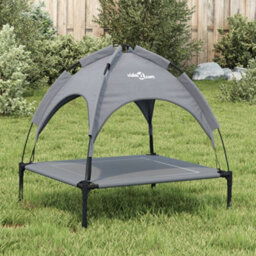 Walplus Dog Bed With Canopy Anthracite Oxford Fabric And Steel - thumbnail 3