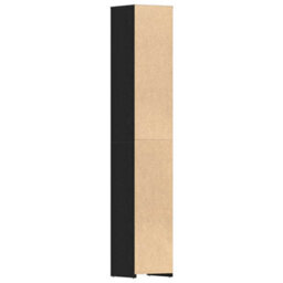 Berkfield Bathroom Cabinet Black Oak 30X30X183.5 Cm Engineered Wood - thumbnail 8