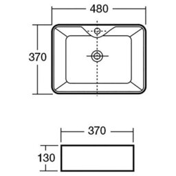 Royal Bathrooms Avenza 600mm Terracotta Clay Floor Standing Countertop Bathroom Vanity Unit 2 Drawer With Cube Basin - thumbnail 9