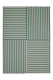 County Multi Stripe Green Modern Flatweave Rug By Oriental Weavers-120Cm X 170Cm - thumbnail 1