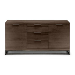 Julian Bowen Brooklyn Dark Oak Wooden 2 Door Sideboard With 3 Drawers And Internal Shelf Storage, Height: 75 X Width: 150 X Depth: 45Cm - thumbnail 3