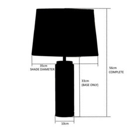 Lighting Supermarket Cylinder Cream Marble Effect Table Lamp With White Gold Lined Shade - thumbnail 7