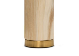 Lighting Supermarket Cylinder Cream Marble Effect Table Lamp With White Gold Lined Shade - thumbnail 5