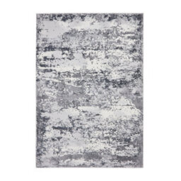 Grey Modern Rug, Abstract Metallic Marble Rug, 11mm Thick Modern Rug, Grey Rug For Bedroom, & Dining Room-160Cm X 230Cm - thumbnail 1