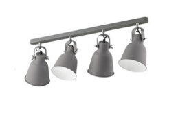 Luminosa Lighting Luminosa Legend 4 Light Straight Bar Pendant Ceiling Light Grey 36X17.5X16Cm - thumbnail 1