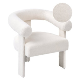 Beliani Armchair Ilbro Boucle Off-White