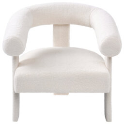 Beliani Armchair Ilbro Boucle Off-White - thumbnail 5