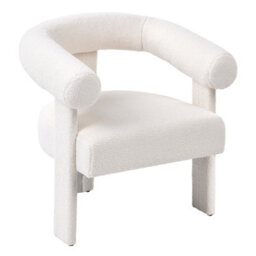 Beliani Armchair Ilbro Boucle Off-White - thumbnail 4
