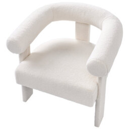 Beliani Armchair Ilbro Boucle Off-White - thumbnail 7
