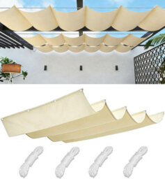 Beige 100X300 Shade Sail Retractable With Eyelets - thumbnail 1