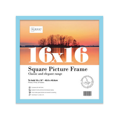 16X16 Light Blue Picture Frame (40.6 X 40.6Cm) Poster, Photo, Artwork, Gallery Wall Or Print - image 1