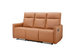 Dorel Lugo  3 Seater Sofa With 2 Manual Recliner In Cognac Pu - thumbnail 7